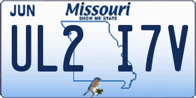 MO license plate UL2I7V