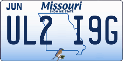 MO license plate UL2I9G