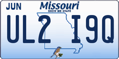 MO license plate UL2I9Q