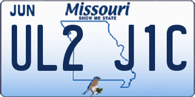 MO license plate UL2J1C