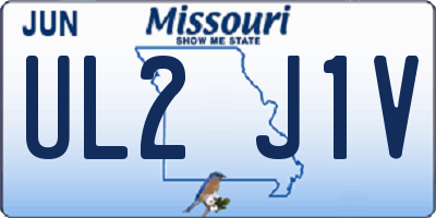 MO license plate UL2J1V