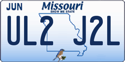 MO license plate UL2J2L