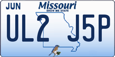 MO license plate UL2J5P