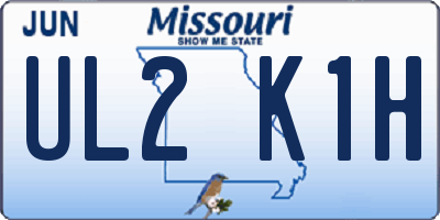MO license plate UL2K1H