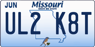 MO license plate UL2K8T