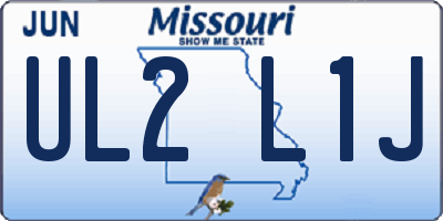 MO license plate UL2L1J