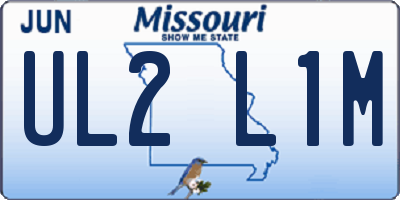 MO license plate UL2L1M