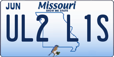 MO license plate UL2L1S