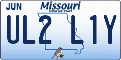 MO license plate UL2L1Y