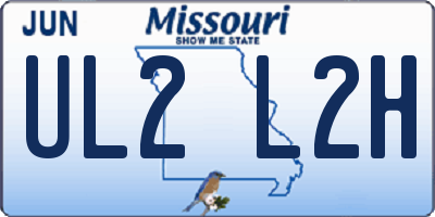 MO license plate UL2L2H