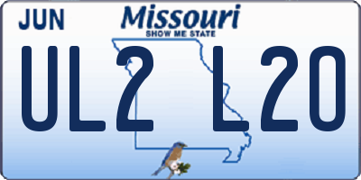MO license plate UL2L2O