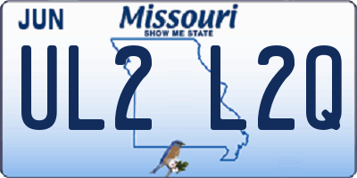 MO license plate UL2L2Q