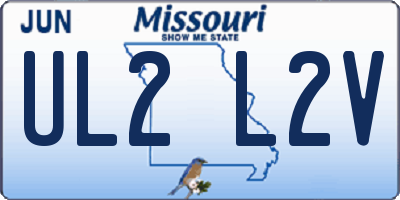 MO license plate UL2L2V