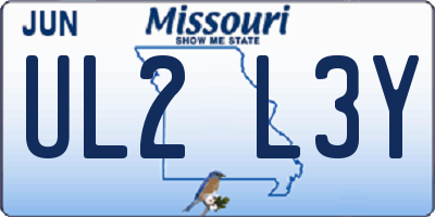 MO license plate UL2L3Y