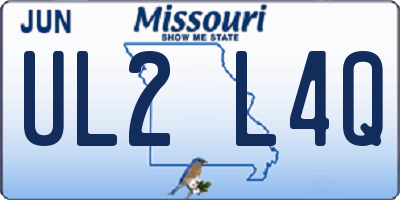 MO license plate UL2L4Q
