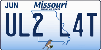 MO license plate UL2L4T