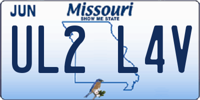 MO license plate UL2L4V