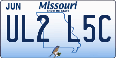 MO license plate UL2L5C