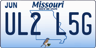 MO license plate UL2L5G