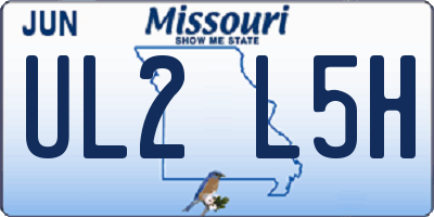 MO license plate UL2L5H