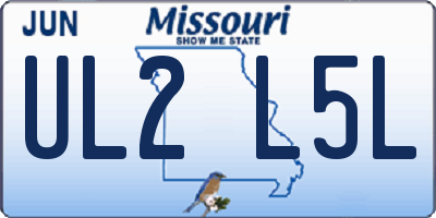 MO license plate UL2L5L