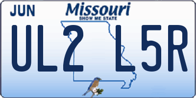 MO license plate UL2L5R