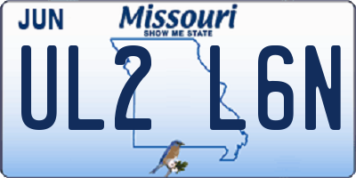 MO license plate UL2L6N