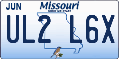 MO license plate UL2L6X