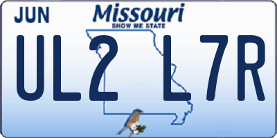 MO license plate UL2L7R