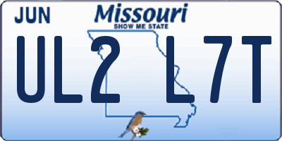 MO license plate UL2L7T