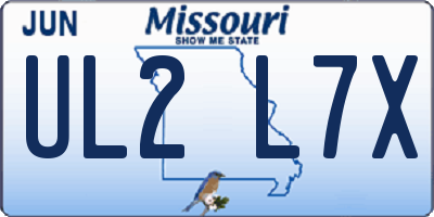 MO license plate UL2L7X