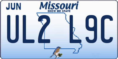 MO license plate UL2L9C