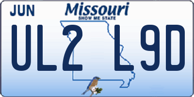 MO license plate UL2L9D