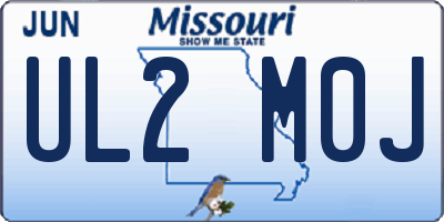 MO license plate UL2M0J