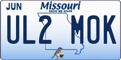 MO license plate UL2M0K