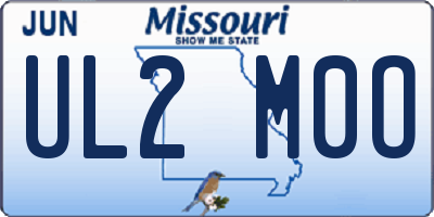 MO license plate UL2M0O