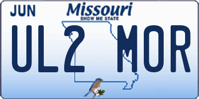 MO license plate UL2M0R