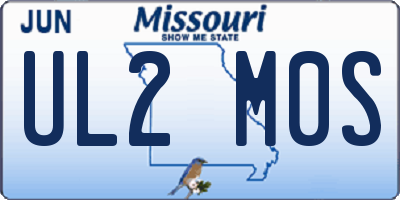 MO license plate UL2M0S