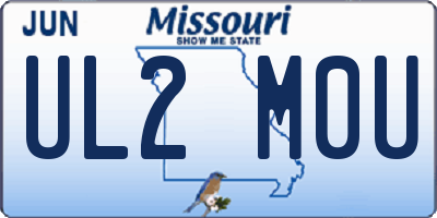 MO license plate UL2M0U