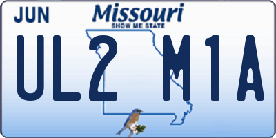 MO license plate UL2M1A