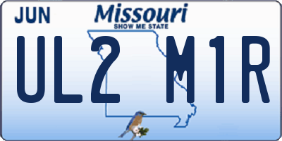 MO license plate UL2M1R