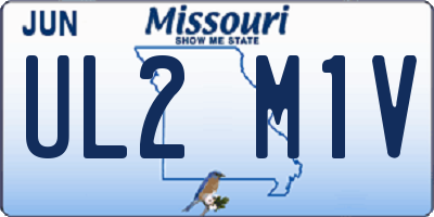 MO license plate UL2M1V