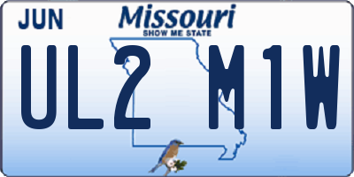 MO license plate UL2M1W
