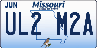 MO license plate UL2M2A