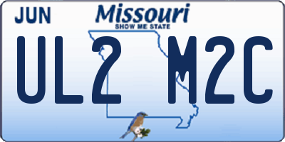 MO license plate UL2M2C