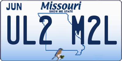 MO license plate UL2M2L