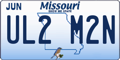 MO license plate UL2M2N