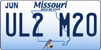 MO license plate UL2M2O