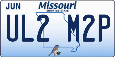 MO license plate UL2M2P