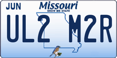MO license plate UL2M2R